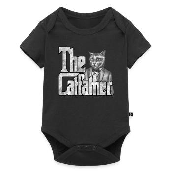 Cat Dad The Catfather Crazy Cat Father Kitty Daddy - Body à manches courtes Premium Bébé - noir - Devant