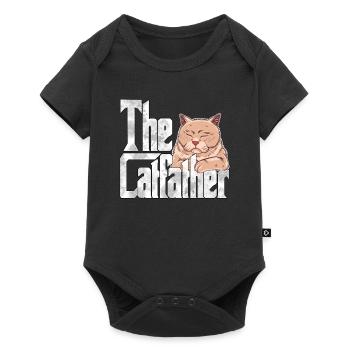 Cat Dad The Catfather Crazy Cat Father Kitty Daddy - Body à manches courtes Premium Bébé - noir - Devant
