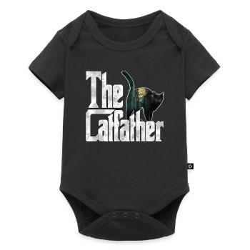 Cat Dad The Catfather Crazy Cat Father Kitty Daddy - Body à manches courtes Premium Bébé - noir - Devant