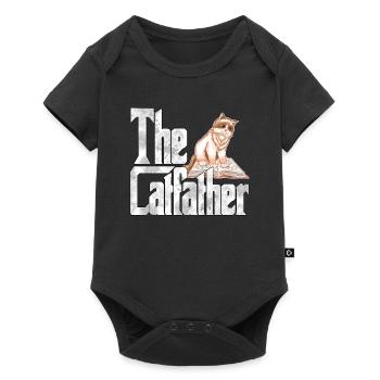 Cat Dad The Catfather Crazy Cat Father Kitty Daddy - Body à manches courtes Premium Bébé - noir - Devant