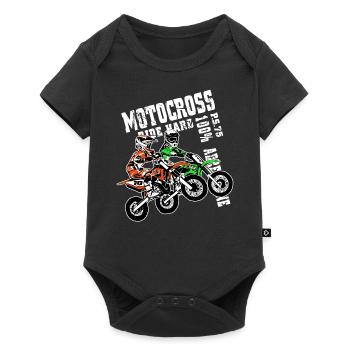 Kinder Motocross - KIDS MX - Baby Premium short-sleeve bodysuit - black - Front