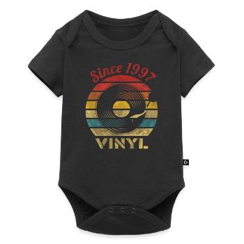 Depuis 1997 Vinyle Rétro Vintage Music - Body à manches courtes Premium Bébé - noir - Devant