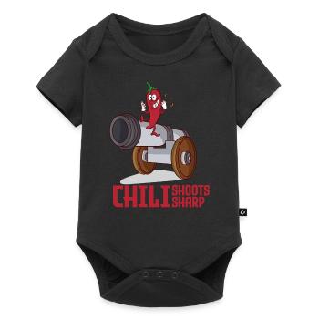 A funny chili pups and shoots hot - Baby Premium short-sleeve bodysuit - black - Front