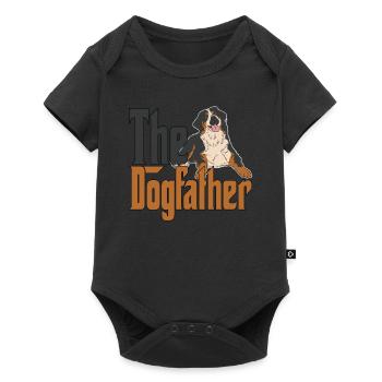 Bouvier Bernois Chien Papa Dogfather Chiens PapaB - Body à manches courtes Premium Bébé - noir - Devant