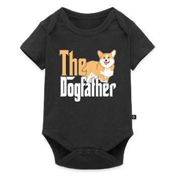 Corgi Chien Papa Chien Père Chiens Papa Père Rottie - Body à manches courtes Premium Bébé - noir - Devant