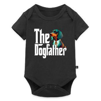 Teckel Chien Papa Dogpère Chiens Papa Père Rott - Body à manches courtes Premium Bébé - noir - Devant