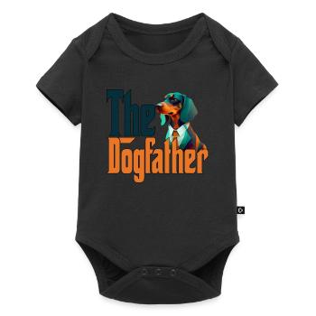 Teckel Chien Papa Dogpère Chiens Papa Père Rott - Body à manches courtes Premium Bébé - noir - Devant