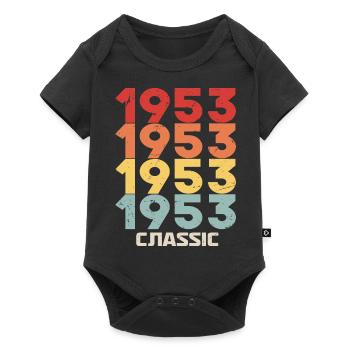 1953 Jubilé dans un style vintage classique 1953 - Body à manches courtes Premium Bébé - noir - Devant