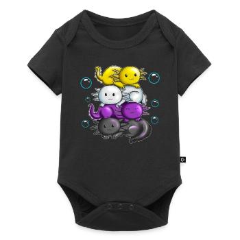 Four newts Axolotl cuddle under water - Baby Premium short-sleeve bodysuit - black - Front
