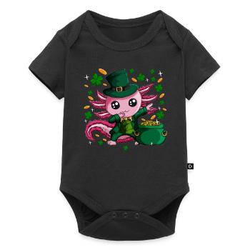 Cute goblin newt does dabbing on St Patriks Day - Baby Premium short-sleeve bodysuit - black - Front