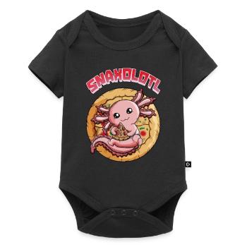 Axolotle aime les collations Snaxolotl jeu de mots amusant - Body à manches courtes Premium Bébé - noir - Devant