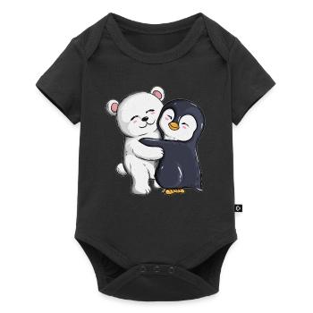Ours polaire pingouin câlin câlins pingouins - Body à manches courtes Premium Bébé - noir - Devant