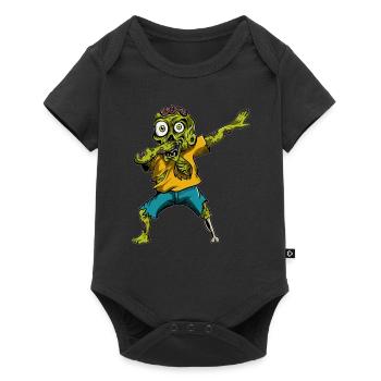 Zombie Pumpkin Zombie Dabbing Halloween - Baby Premium short-sleeve bodysuit - black - Front