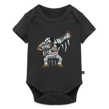 Dabbing Mummy Pumpkin Glowing Skeleton Halloween - Baby Premium short-sleeve bodysuit - black - Front