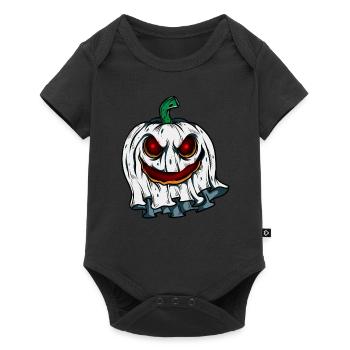 Ghost Pumpkin Glowing Skeleton Halloween - Baby Premium short-sleeve bodysuit - black - Front