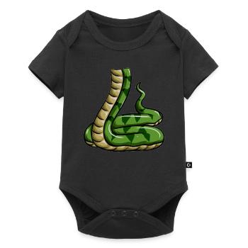 Serpent Reptilien, Pangolin, Corps de Serpent - Body à manches courtes Premium Bébé - noir - Devant