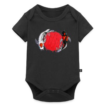 Koi Elevage Koi Ying Yang Japon Fan Koi Lovers - Body à manches courtes Premium Bébé - noir - Devant