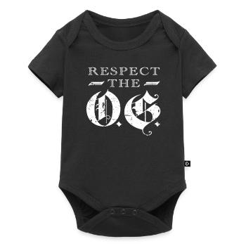 Respect The OG Original Gangsta Calligraphy - Baby Premium Kurzarmbody - Schwarz - Vorne