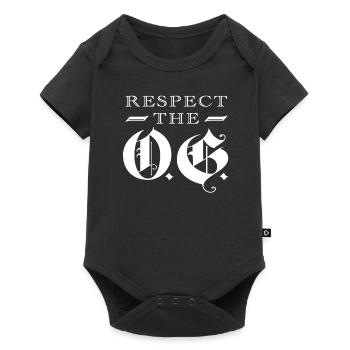 Respect The OG Original Gangsta Calligraphy - Baby Premium Kurzarmbody - Schwarz - Vorne