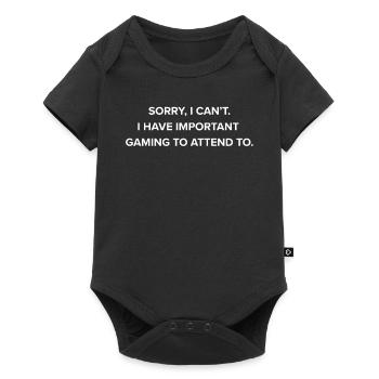 Funny Gamer Joueur de jeux vidéo Jeux - Body à manches courtes Premium Bébé - noir - Devant