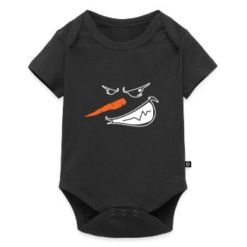 Evil Snowman Aggressive Christmas Winter Cool - Baby Premium short-sleeve bodysuit - black - Front