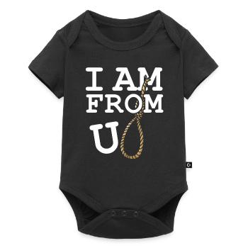 I Am From Europe U Rope Europa Ironic Sarcasm - Baby Premium short-sleeve bodysuit - black - Front