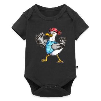 Sailor Seagull Moin Saying North Sea Lovers - Baby Premium short-sleeve bodysuit - black - Front