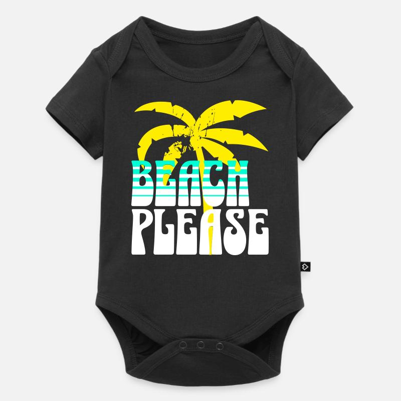 Beach Please - Baby Premium Kurzarmbody - Schwarz