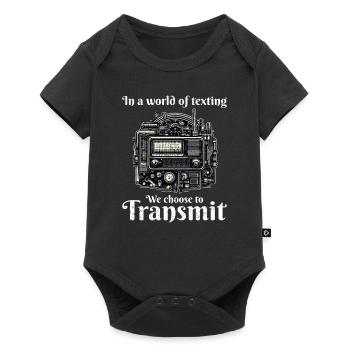 Opérateur de radio amateur vintage drôle - Body à manches courtes Premium Bébé - noir - Devant