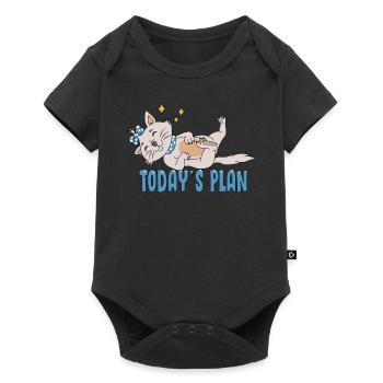 Sleeping Cat Wants To Sleep Today Pajamas - Baby Premium short-sleeve bodysuit - black - Front