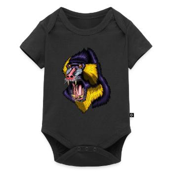 Monkey Enclosure Mandrill Mandrills Monkey Group - Baby Premium short-sleeve bodysuit - black - Front