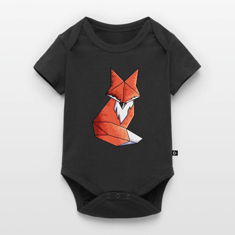 Geometric Fox Lover Math Geometry Baby Premium short-sleeve bodysuit