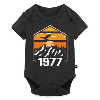 Anniversaire 1977 Millésime 1977 Fabriqué en 1977 - Body à manches courtes Premium Bébé - noir - Devant