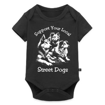 Soutenez vos chiens des rues locaux - Body à manches courtes Premium Bébé - noir - Devant
