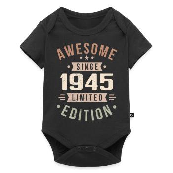 Original 1945 Vintage Vintage Birthday 1945 - Baby Premium short-sleeve bodysuit - black - Front