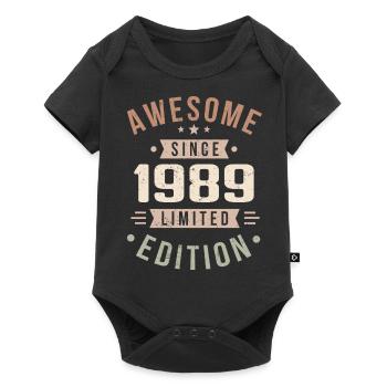 Original 1989 Vintage Vintage Birthday 1989 - Baby Premium short-sleeve bodysuit - black - Front
