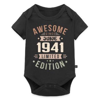 June 1941 Birthday June 1941 Gift June 1941 - Baby Premium short-sleeve bodysuit - black - Front