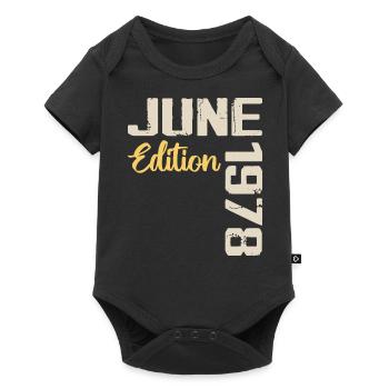 Né(e) en Juin 1978 Cadeau Juin 1978 Anniversaire - Body à manches courtes Premium Bébé - noir - Devant