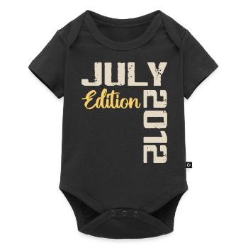 Juillet 2012 Chemise D’anniversaire Juillet 2012 - Body à manches courtes Premium Bébé - noir - Devant