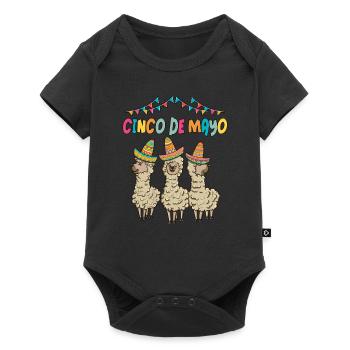 Alpaca with Sombrero Llama Cinco de Mayo Outfit - Baby Premium short-sleeve bodysuit - black - Front