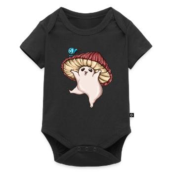 Champignon mignon attrape des champignons papillon pour enfants - Body à manches courtes Premium Bébé - noir - Devant