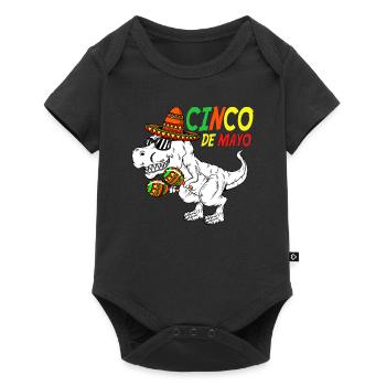 Maracas Dinosaur Mexican Outfit Cinco de Mayo - Baby Premium short-sleeve bodysuit - black - Front