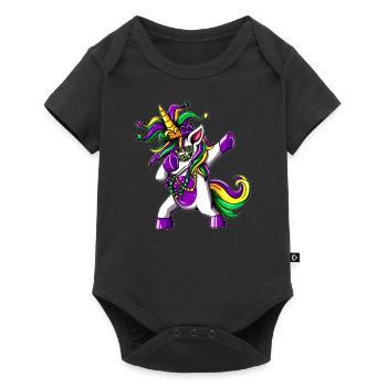 Licorne Fool Trick Fun Dabbing Dancing Dab - Body à manches courtes Premium Bébé - noir - Devant