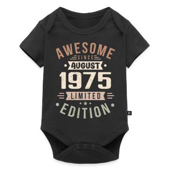 Août 1975 Anniversaire en Août 1975 Millésime 1975 - Body à manches courtes Premium Bébé - noir - Devant