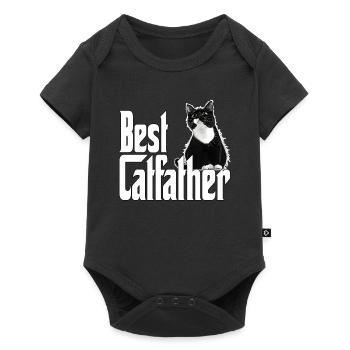 Chat Papa Meilleur Catfather Jamais Fou Chat Père Kitty - Body à manches courtes Premium Bébé - noir - Devant
