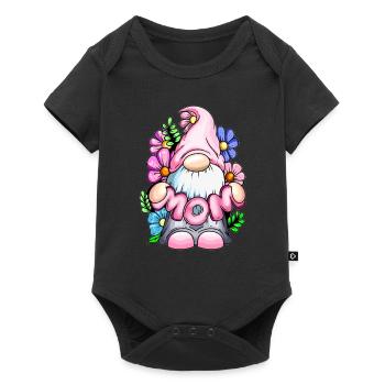 Frauen Pflanzenliebhaberinnen Zwergen Mom Figur - Baby Premium Kurzarmbody - Schwarz - Vorne