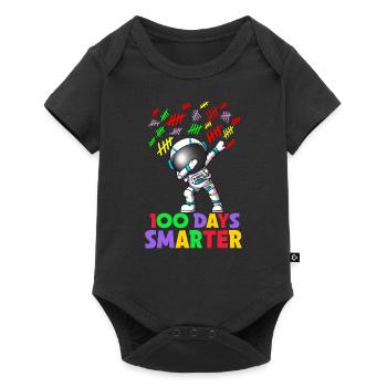 Astronaut Dabbing School 100 Days Smarter Smarter - Baby Premium short-sleeve bodysuit - black - Front