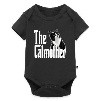 Chat Maman La Catmère Chat Folle Chat Mère Kitty Maman - Body à manches courtes Premium Bébé - noir - Devant