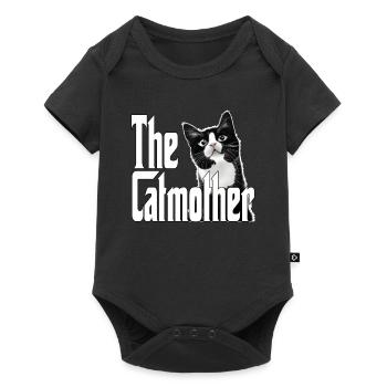 Chat Maman La Catmère Chat Folle Chat Mère Kitty Maman - Body à manches courtes Premium Bébé - noir - Devant