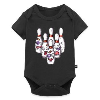 Bowling drôle quilles de bowling frappent blesse quilles - Body à manches courtes Premium Bébé - noir - Devant